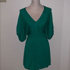 Emerald green sweater tunic/dress